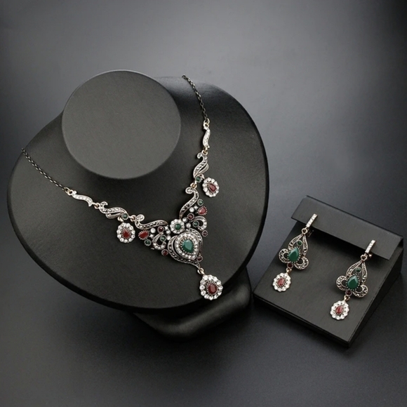 Turkish Vintage Style Jewelry Set for Women,NEW,Antique,Wedding, HandmadeGift - Picture 11 of 17